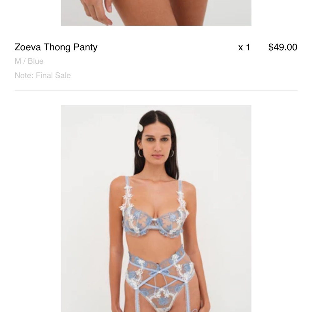 whimsical Lingerie Set “Zoeva” by love and lemons in size medium 😍 gorgeous set